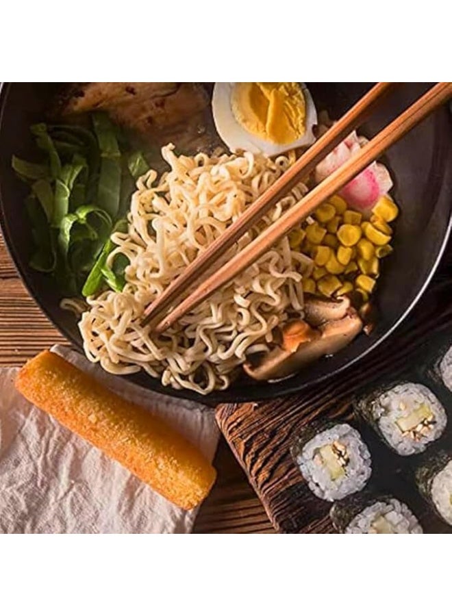 A set of 10 pairs of beautiful, reusable wooden chopsticks with a long design made of natural wood. Elegant, eco-friendly tableware, safe for everyday use in the kitchen. - Image 5